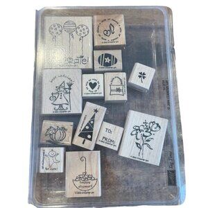 Stampin’ Up! *Retired* Tag Time Stamp Set 2004 13 stamps all occasion cards